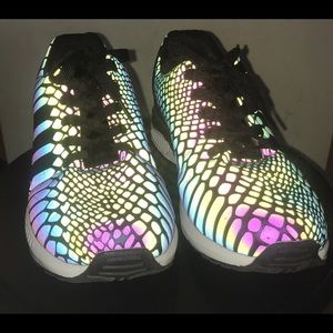9.5 REAL Adidas Snakeskin Reflective Sneakers